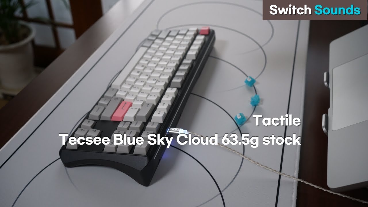 Tecsee Blue Sky Cloud Tactile 63.5g Typing Sounds