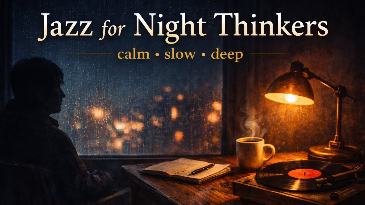 Jazz for Night Thinkers – Calm, Slow, Deep | Late Night Jazz for Focus & Reflection