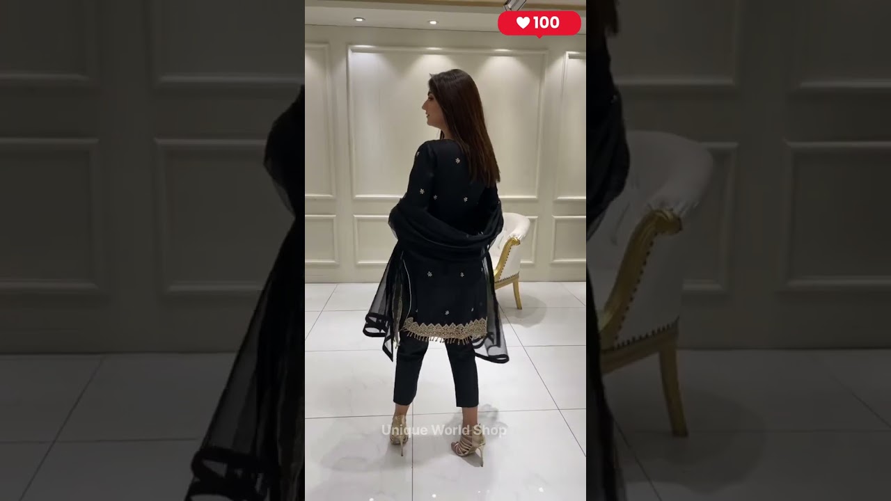 Pakistani Short Trouser Suit || Pakistani Trouser Suit || Party Wear Suit