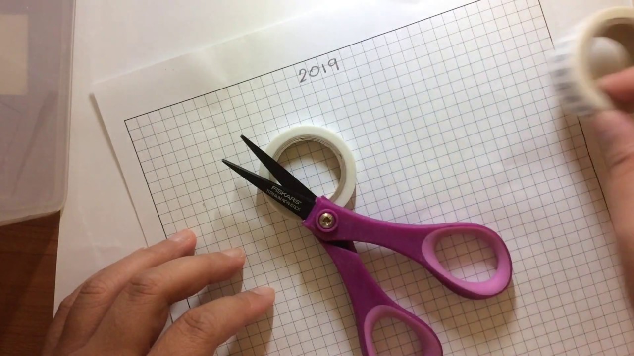 DIY 2019 calendar using washi tape || missELAINEnews