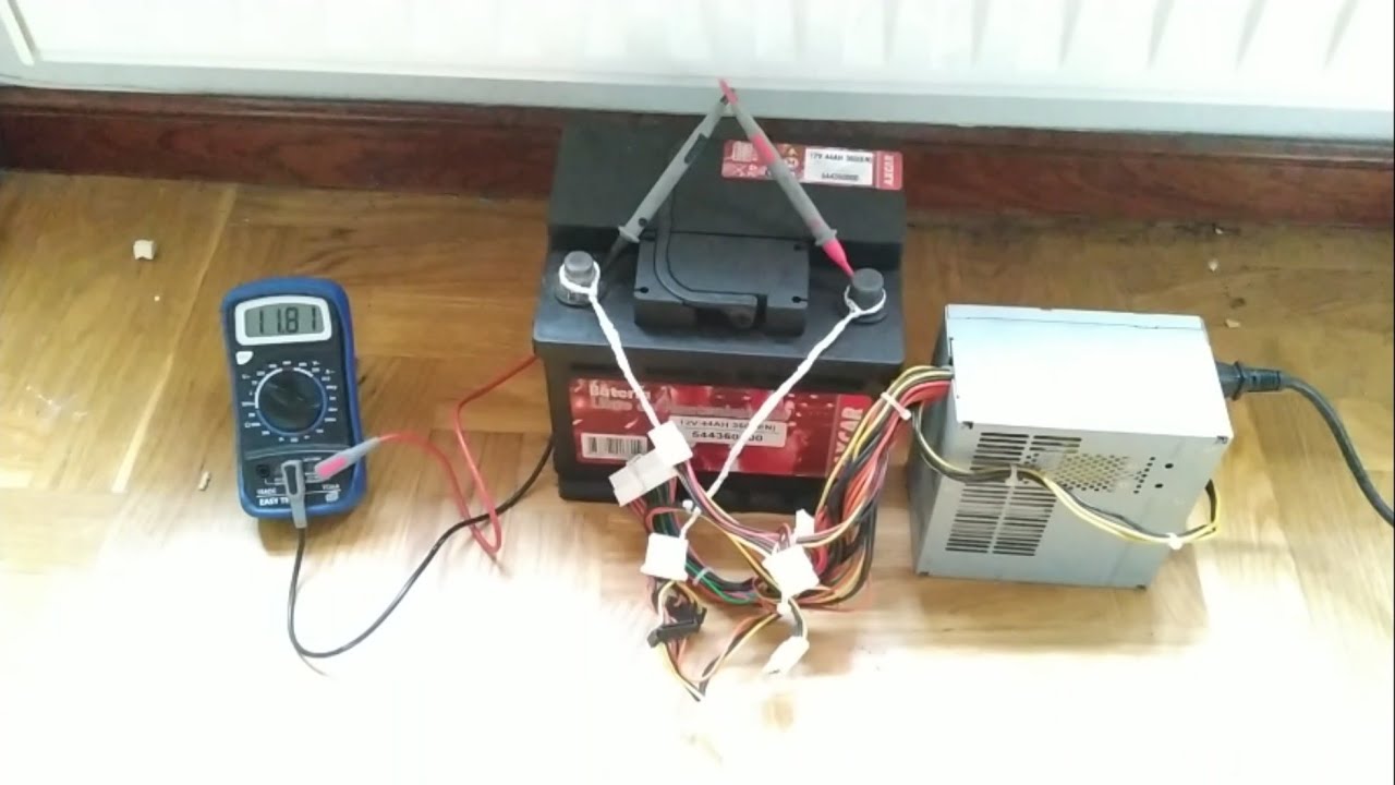 Cargar Batería  Coche Plomo Ácido Con Fuente ATX De PC