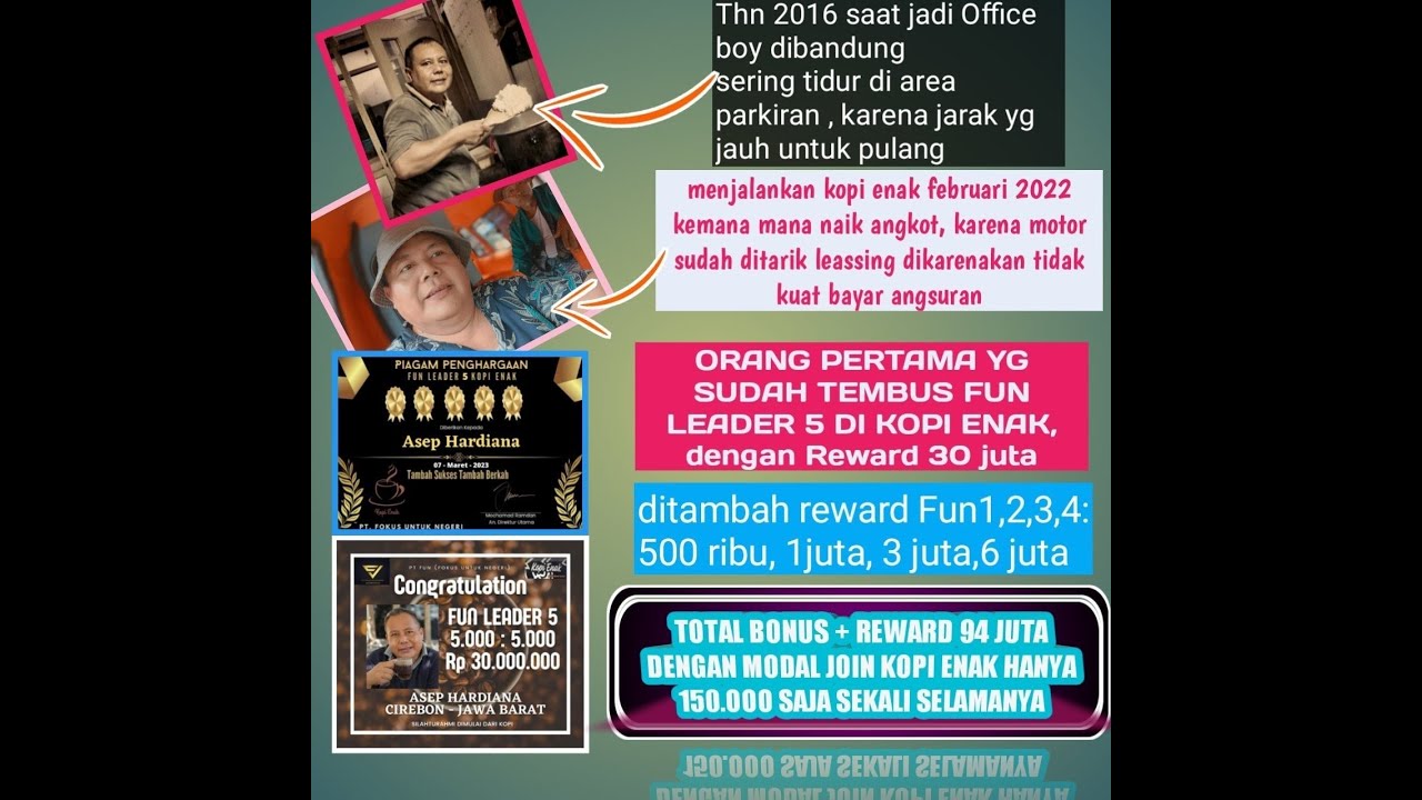 SIAPKAN SAPU TANGAN , ANDA BAKAL MENANGIS MENDENGAR SERITA SUKSES SEORANG OFFICE BOY SUKSES 95 JUTA