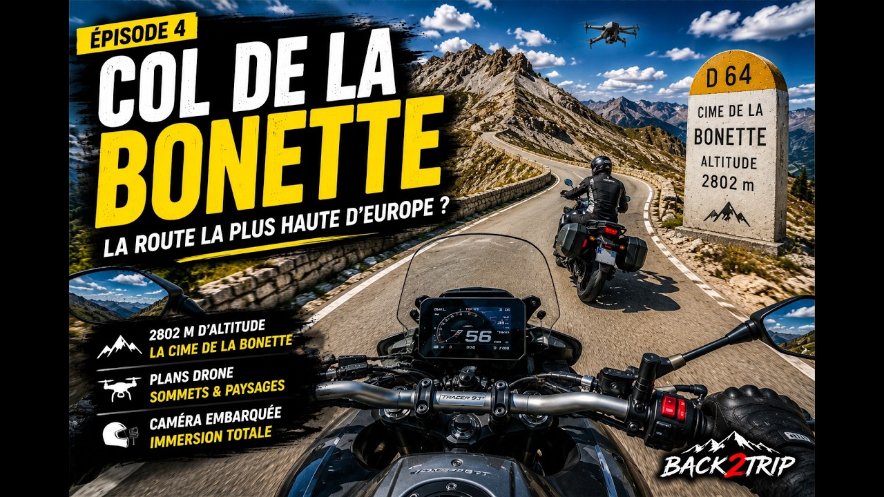 Episode IV I Col de la Bonette I Road Trip Moto dans les Alpes du Sud [ Caméra Embarquée ]