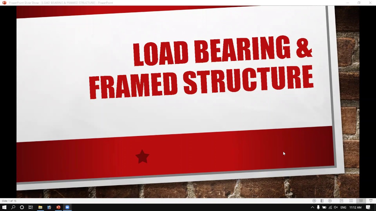 LOAD BEARING AND FRAMED STRUCTURE DIFFERENCES | VERTICAL SECTION | COMPONENTS OF STRUCTURES