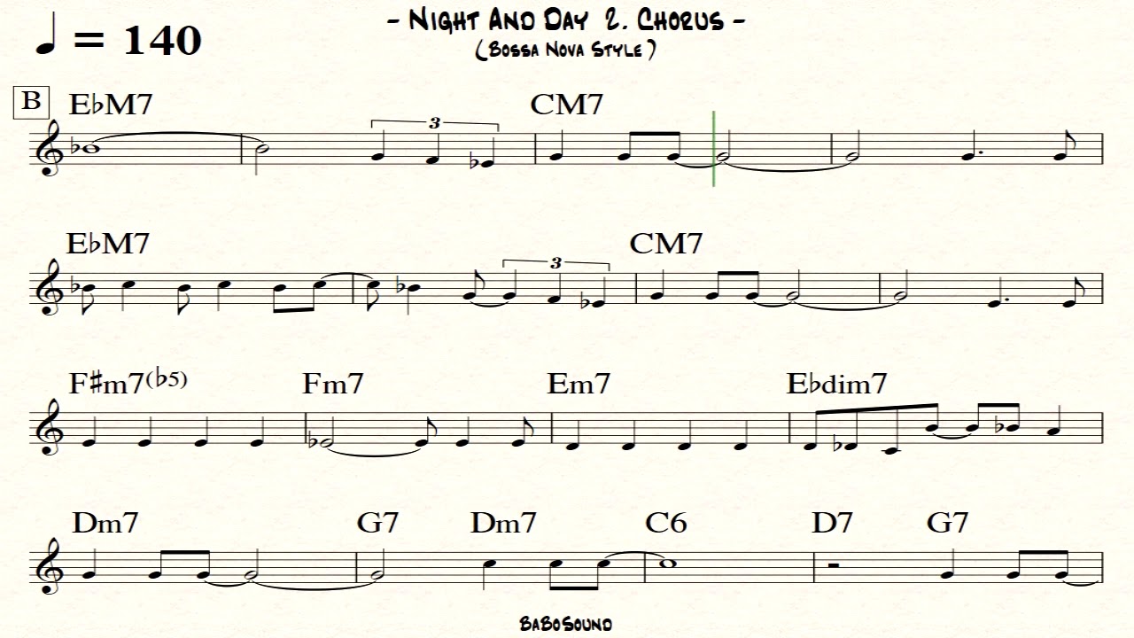Night And Day / Melody With Metronome (Bossa Nova Style)