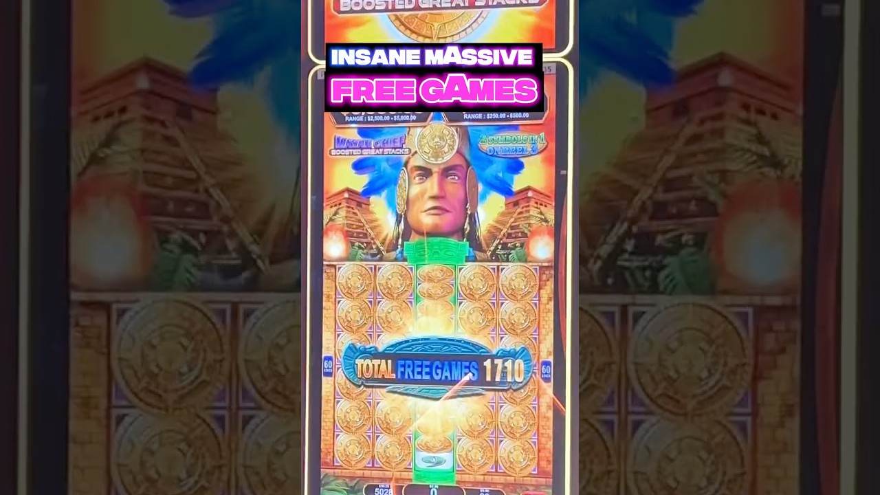 OMG😱SOMEONE WON 1710 FREE GAMES ON MAYAN CHIEF SLOT!#slot #casino #vegas #gambling #jackpot #bigwin