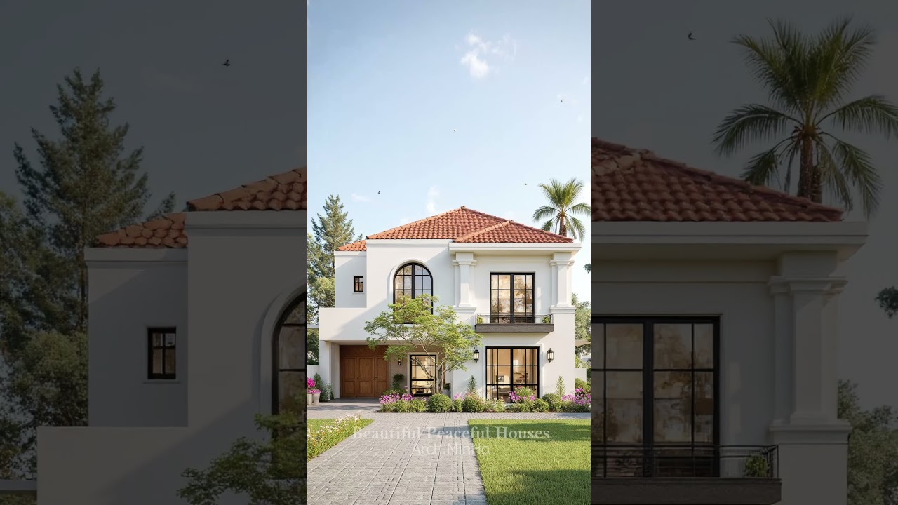 Beautiful Modern Mediterranean House &ndash; 2-Story Red Tiled Roof Villa