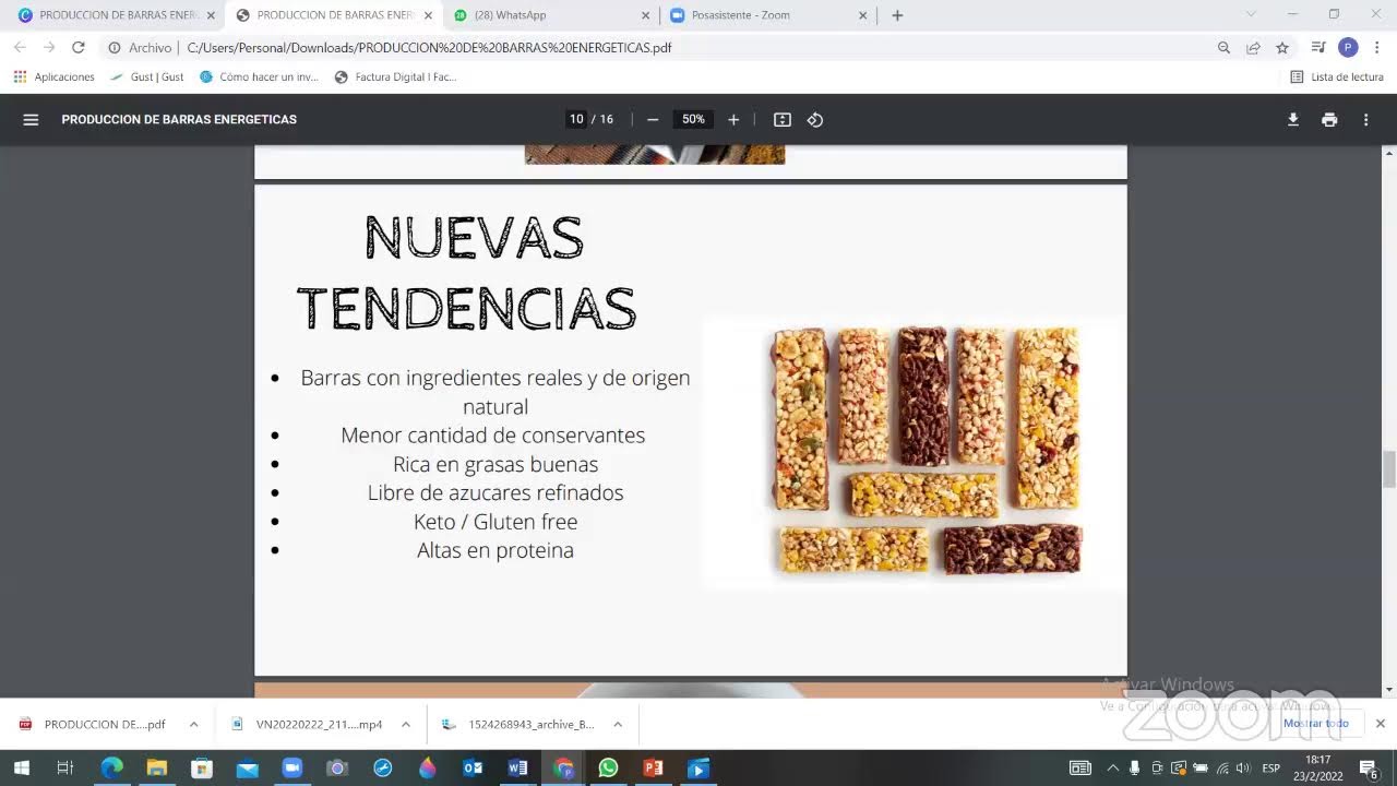 Taller de Elaboraci&oacute;n de Barras Energ&eacute;ticas y Granola
