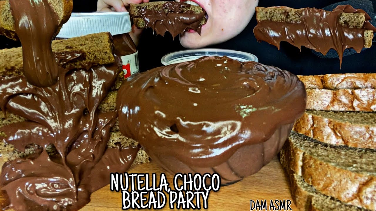 Nutella, шоколадный хлеб и молоко. Еда звуков🤤🍫