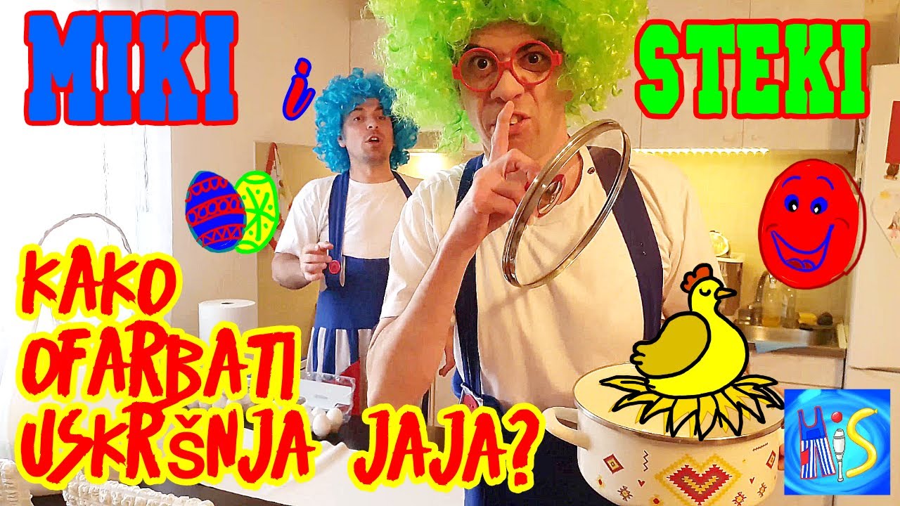 Kako ofarbati jaja za Uskrs - Klovnovi Miki i Steki