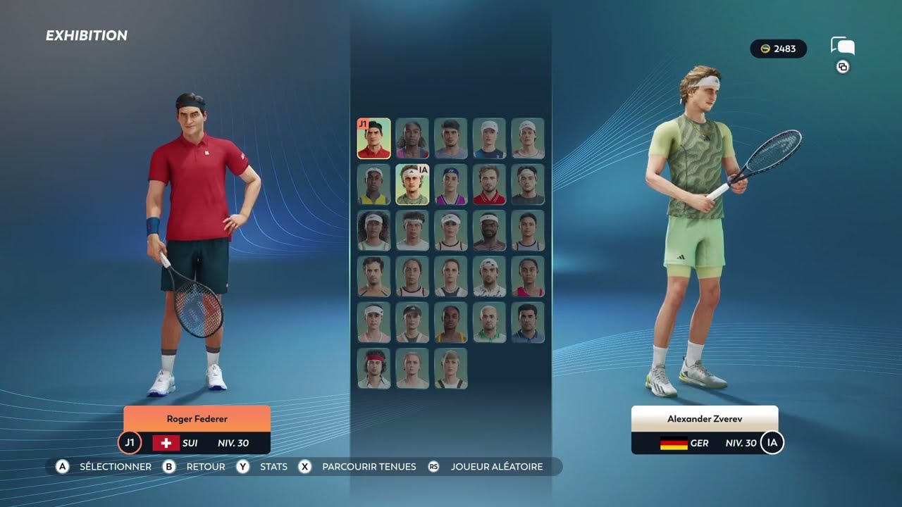 TopSpin 2K25 - PC - Federer vs. Zverev - Expert Difficulty (1080p HD)