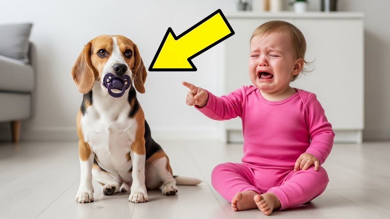 Beagle stahl den Schnuller des Babys – was die Katze dann tat, war unglaublich!!