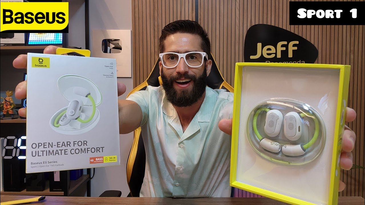 BASEUS OPEN EAR ELI SERIES SPORT 1: Esse Fone de ouvido é INCRIVEL! (ANÁLISE)