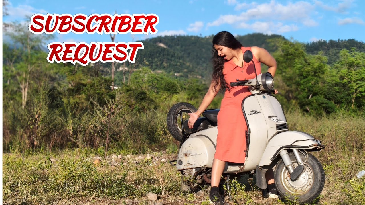 GIRL STRUGGLE TO BURNOUT LML VESPA || SINCE 1988 