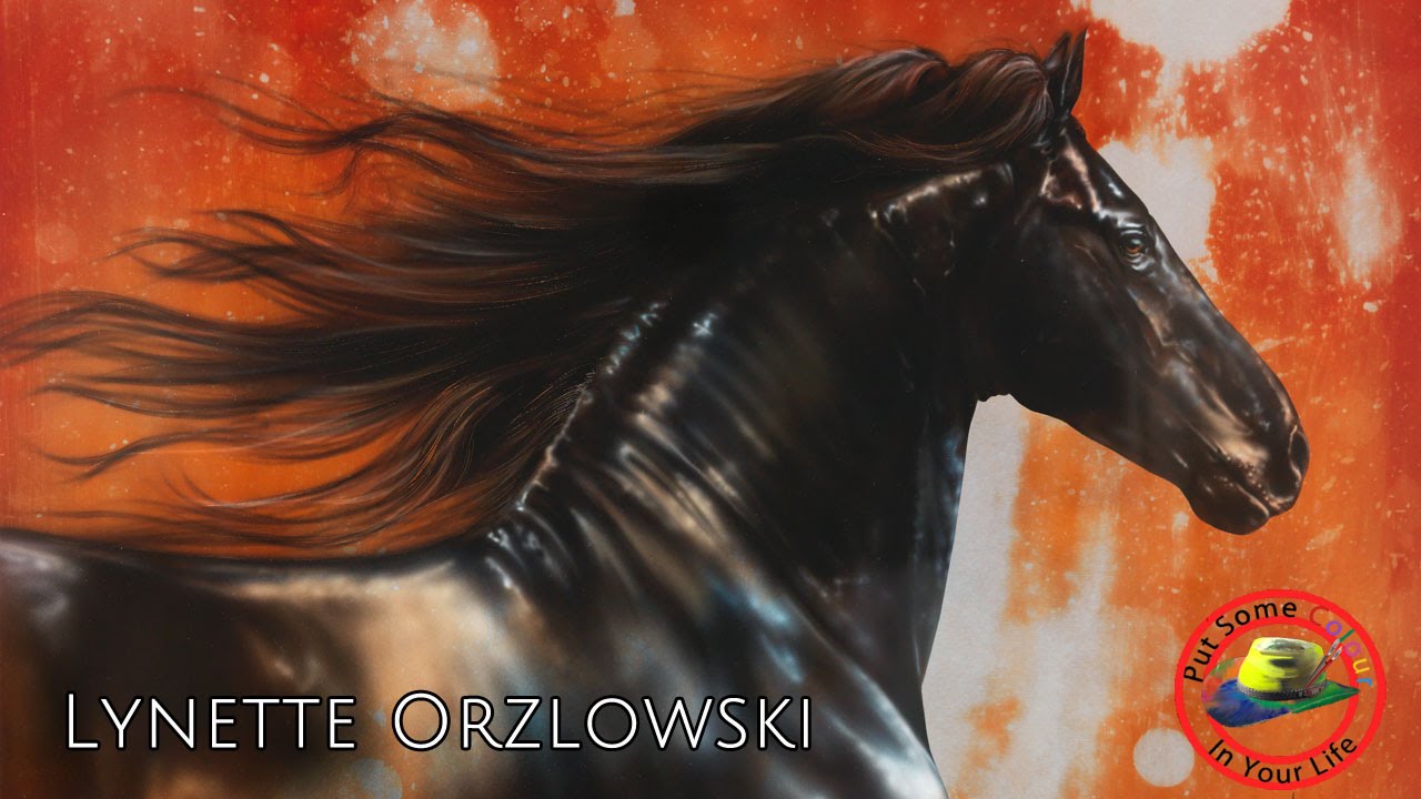 How to paint horses in acrylics and airbrushing with Lynette Orzlowski I Colour In Your Life