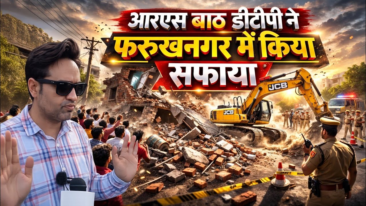 फरुखनगर में डीटीपी आर एस बाठ ने फिर की बड़ी कार्यवाही।#viralnews 