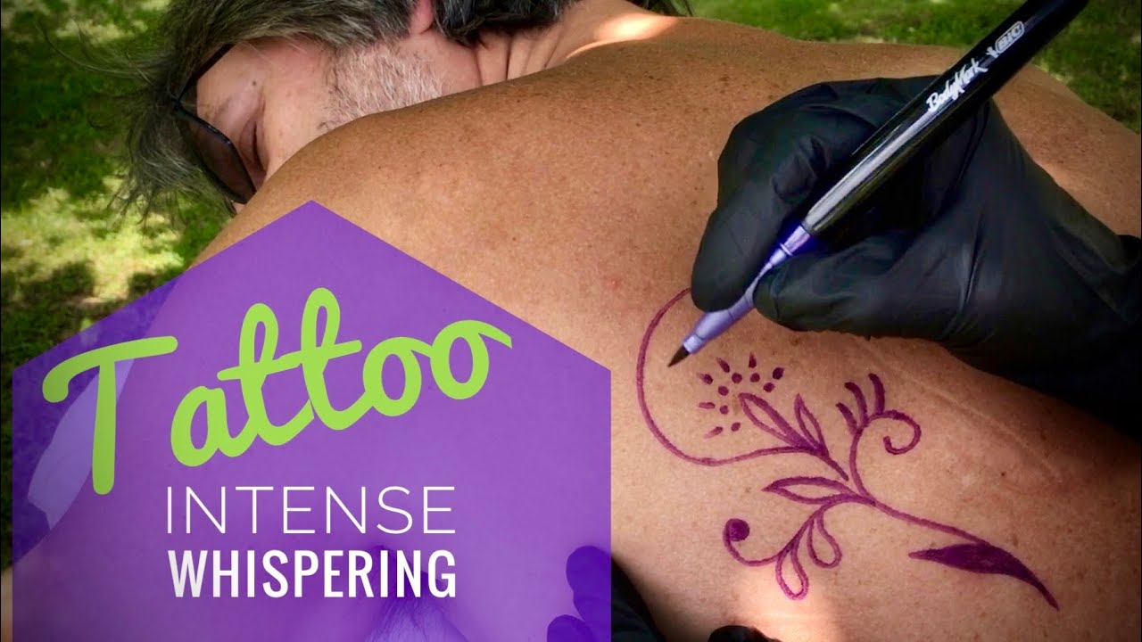 ASMR SU PERSONA REALE : FACCIO TATUAGGI SU MIO MARITO | WHISPERING Body Painting  con Luis Andrés