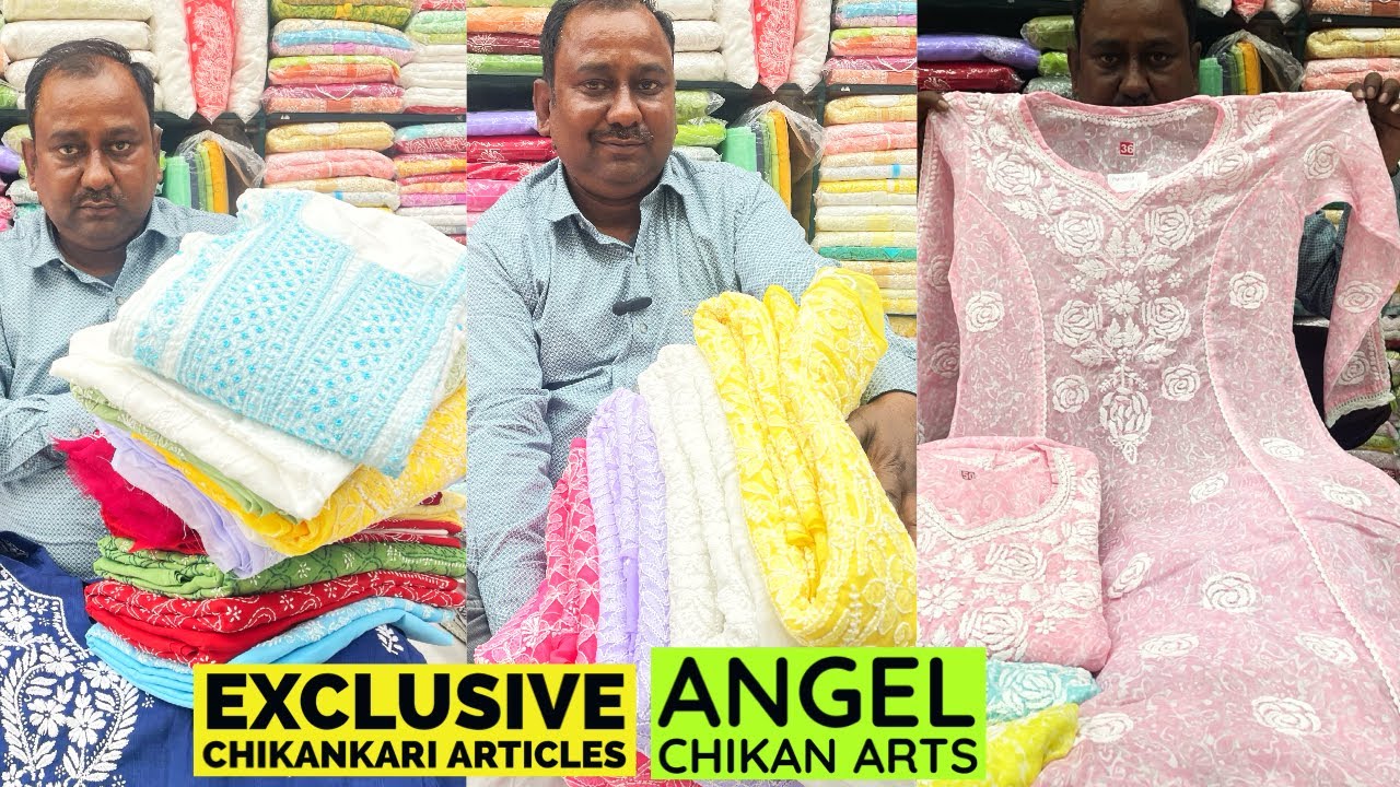 Angel Chikan Arts Brings You Stunning Lucknowi Chikankari Kurti, Pant, Dupatta, Sarees & Lehengas.
