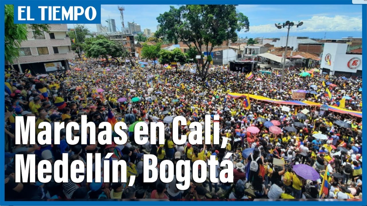 Marchas pacíficas en Cali, Medellín y Bogotá en contra de la reforma | El Tiempo