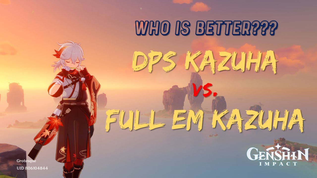 DPS KAZUHA vs FULL EM BUILD KAZUHA l WHO IS BETTER? l KAZUHA BUILDS l GENSHIN IMPACT l NO FOOD BUFF