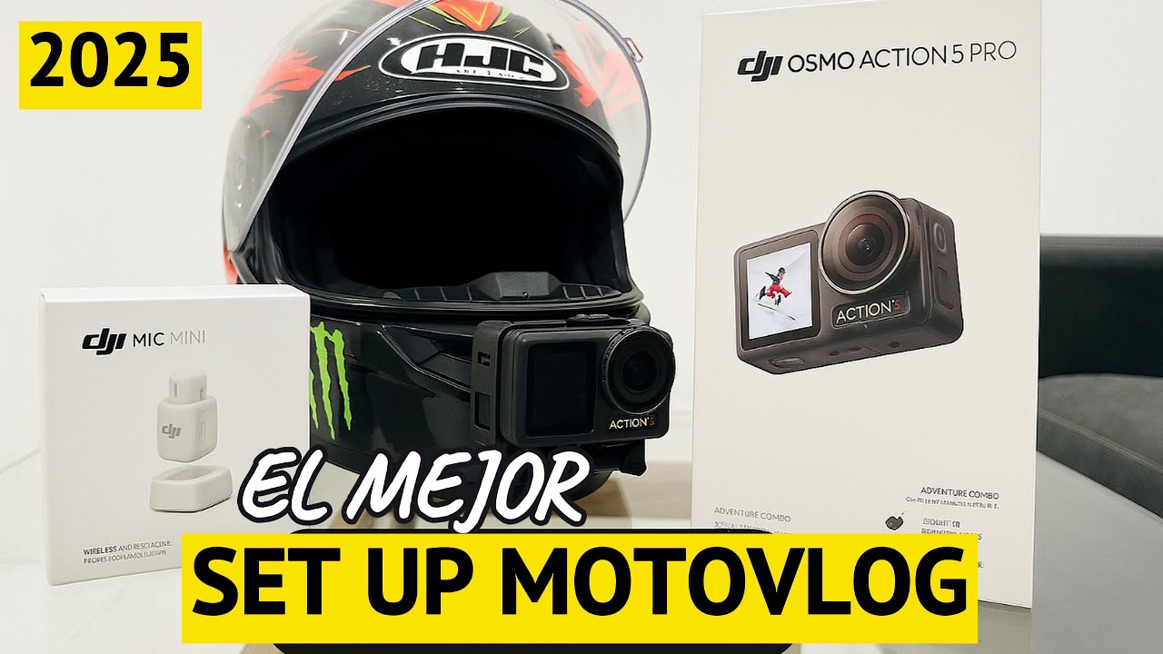 Motovlog Nivel PRO 🔥 Setup con DJI Action 5 Pro + Mic Mini