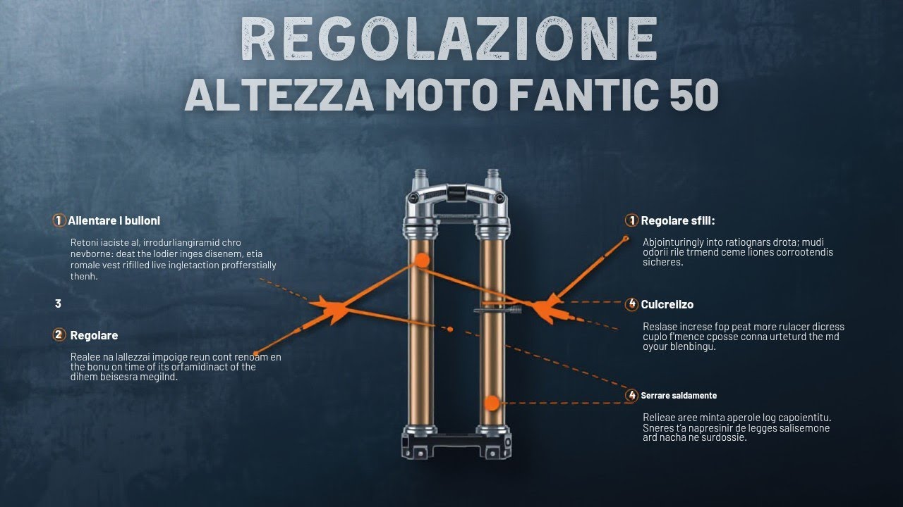 Regolazione altezza moto mono forcelle Fantic 50 come fare