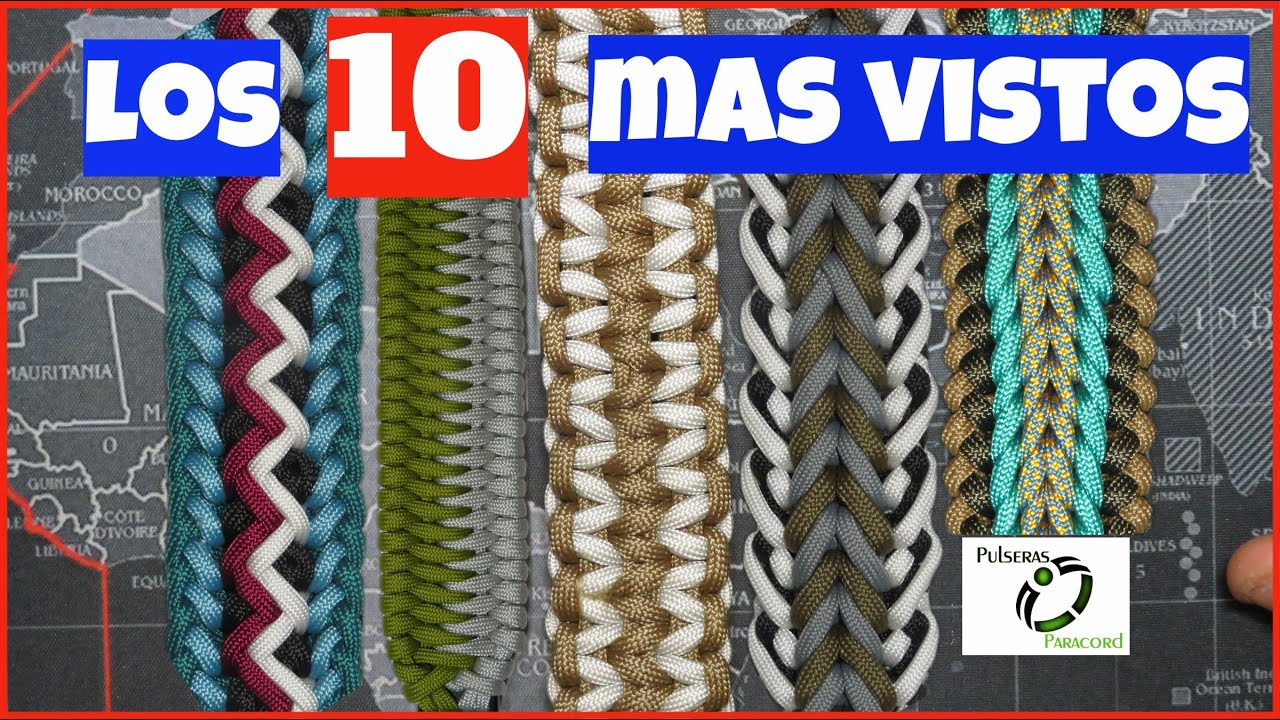 PULSERAS PARACORD - Los 10 trabajos mas vistos en 2023 - How to make - Macrame - DIY