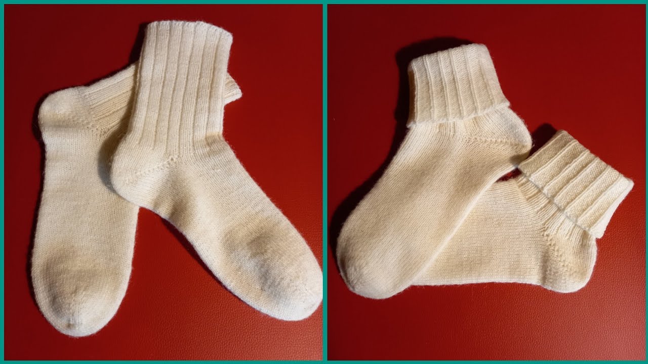 I calzini lavorati dalla punta con il tallone tipo boomerang. Tutorial.
