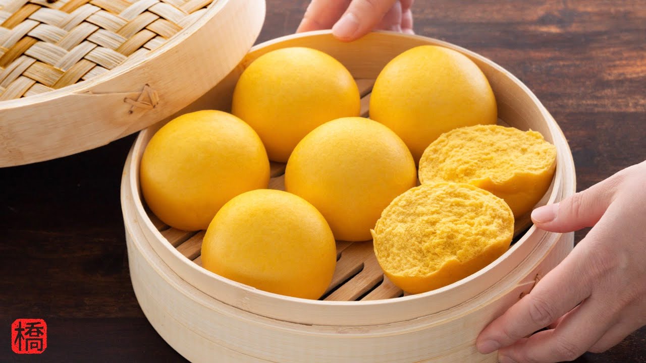 Steamed Squash Buns Recipe 南瓜馒头