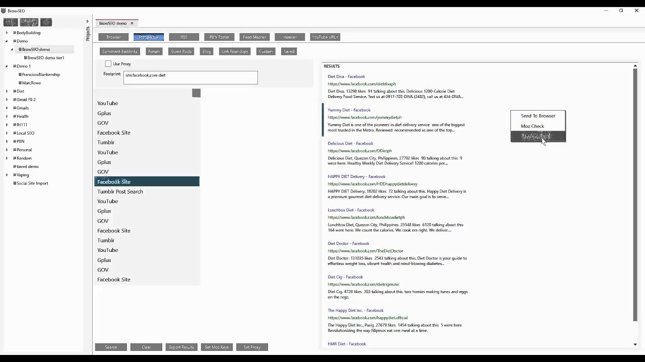 BrowSEO Prospector
