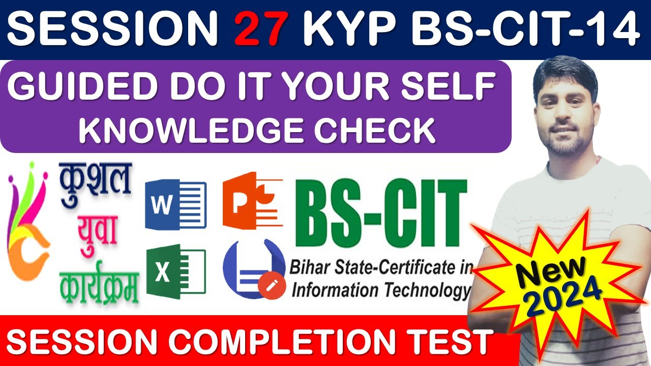 GUIDED DO IT YOUR-SELF 27 | BS-CIT SESSION 14 | KYP SESSION 27 | SIMULATION QUESTIONS ANSWER{HINDI}