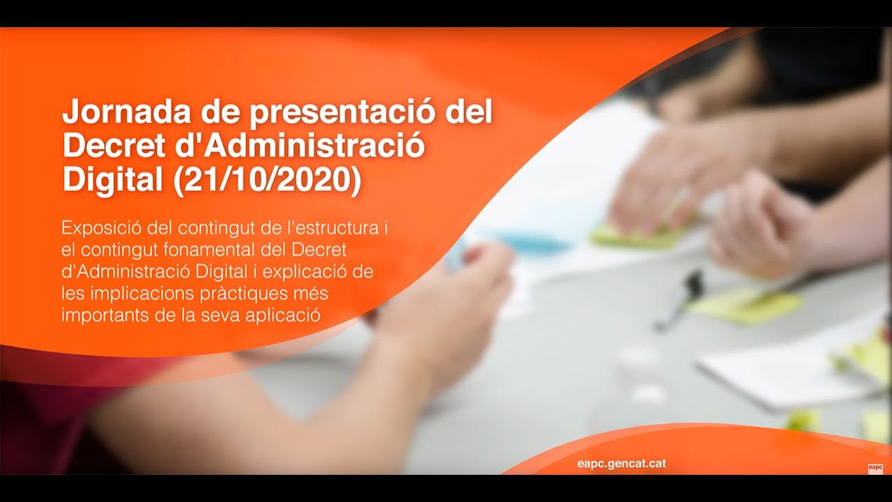 Jornada de presentacio del decret dadministracio digital - 21/10/2020