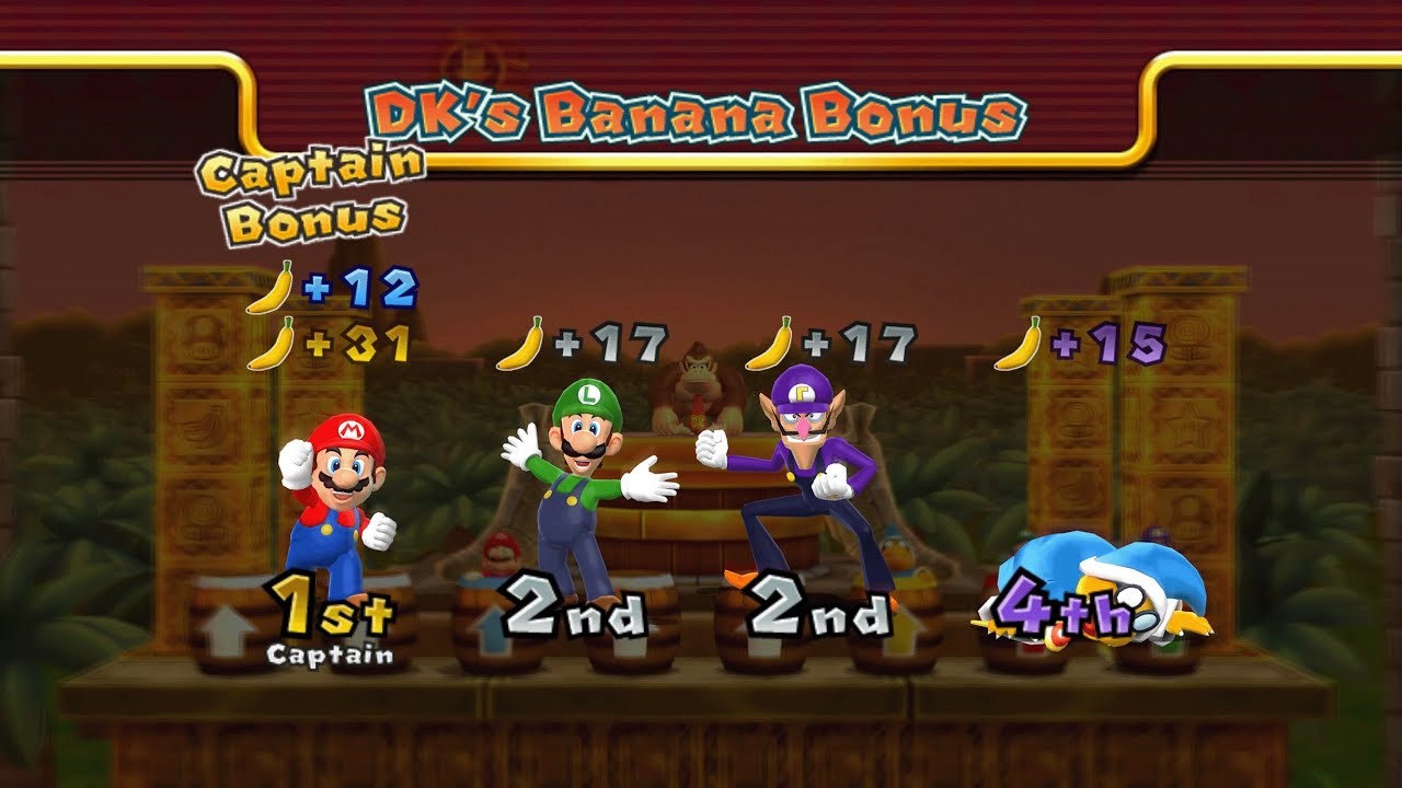 Mario Party 9 - Mario vs Luigi vs Waluigi vs Magikoopa - DK's Jungle Ruins