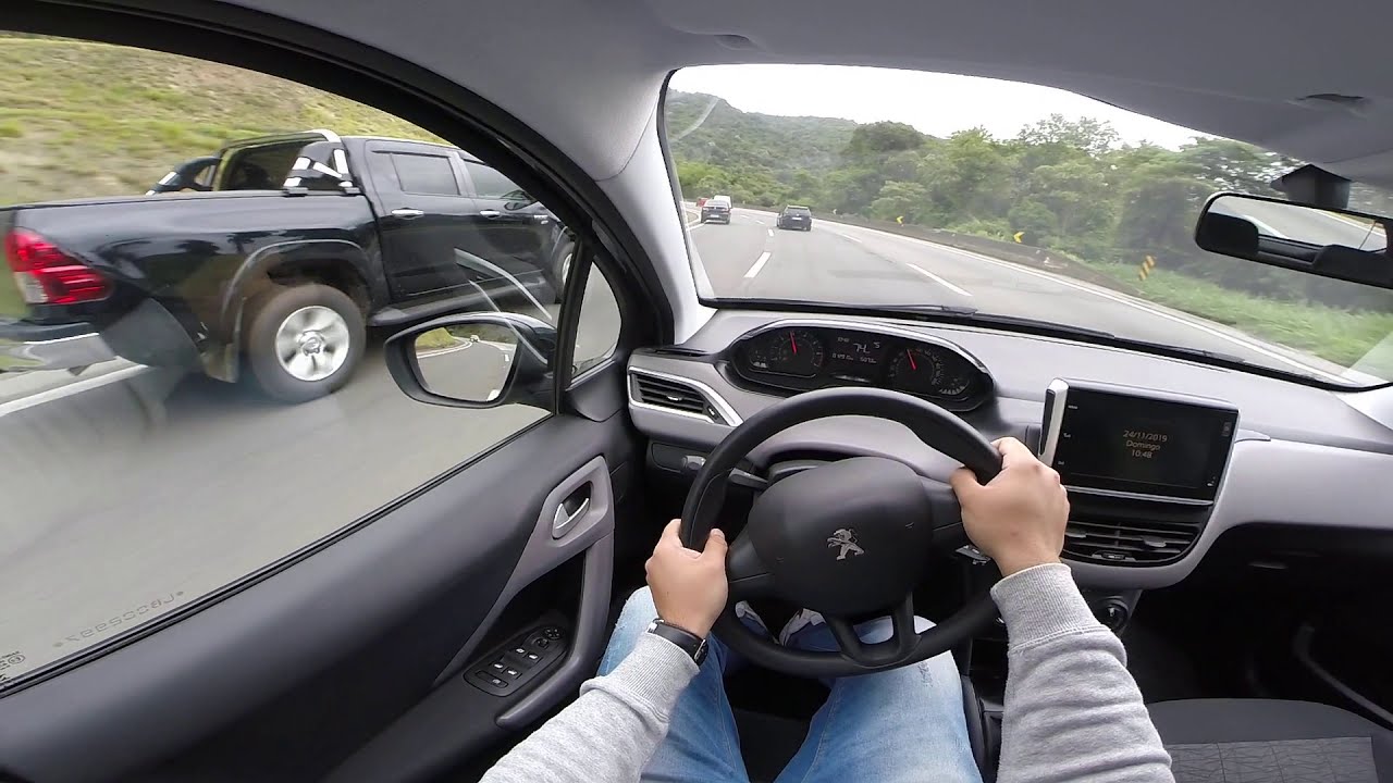 POV - PEUGEOT 208 ACTIVE 1.2 12V (Flex) 2020 [ROAD / DRIVING]