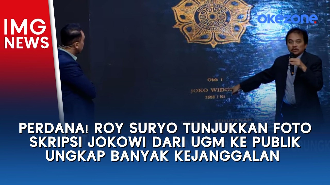 Perdana! Roy Suryo Tunjukkan Foto Skripsi Jokowi dari UGM ke Publik ungkap banyak kejanggalan