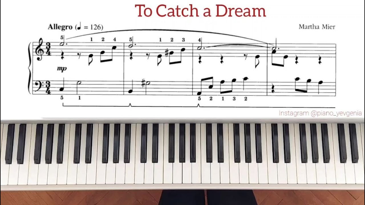 To Catch a Dream - Martha Mier / VERY BEAUTIFUL PIANO MUSIC Tutorial