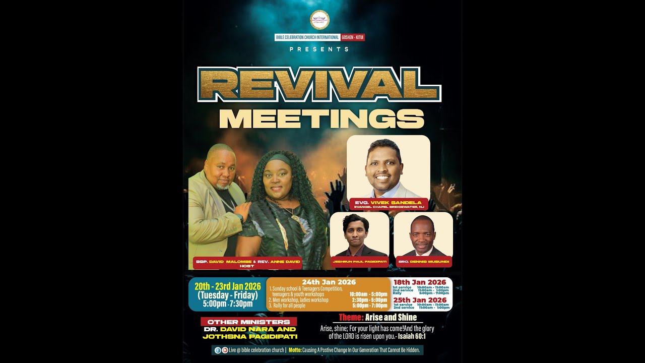ARISE AND SHINE REVIVAL MEETING