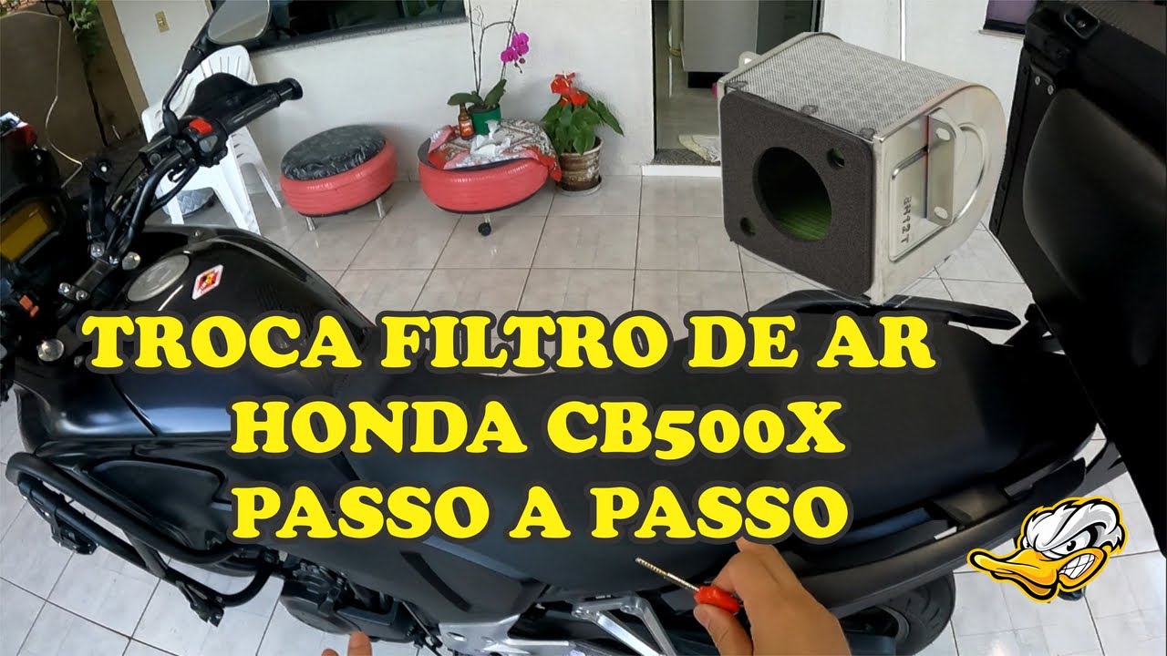 TROCA FILTRO DE AR HONDA CB500X  PASSO A PASSO