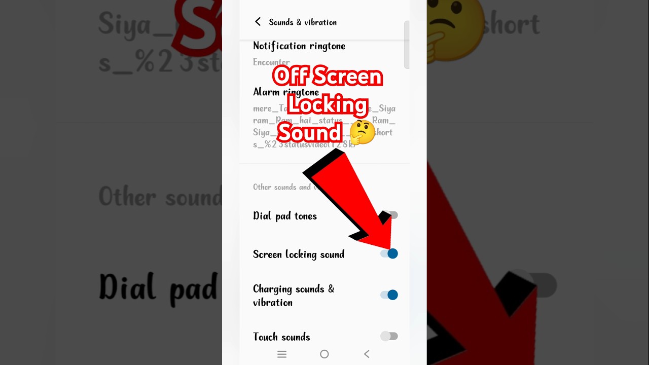 Screen Locking Sound Kaise Band Kare | How to Off Screen Locking Sound | #sorts #viral #tech