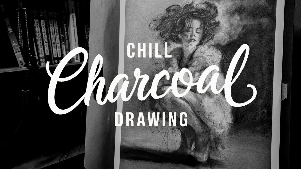 What Happens When You Combine Charcoal Drawing with Calming Music?