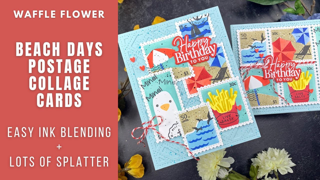 Beach Days Cards | Waffle Flower Postage Collage