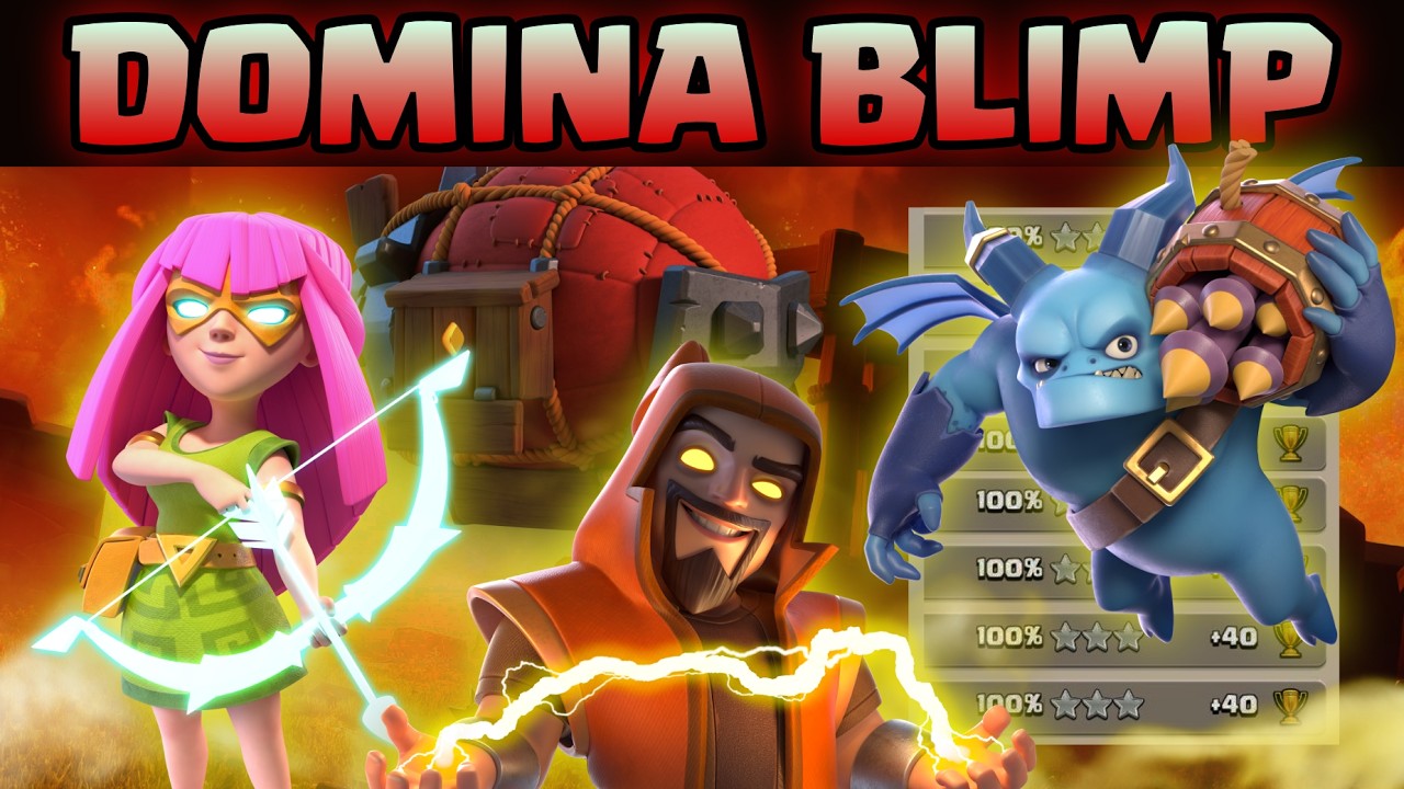 🚨DOMINA EL BLIMP (CEPELIN + S&Uacute;PER TROPAS)🚨| ASEGURA TUS PLENOS | CLASH OF CLANS