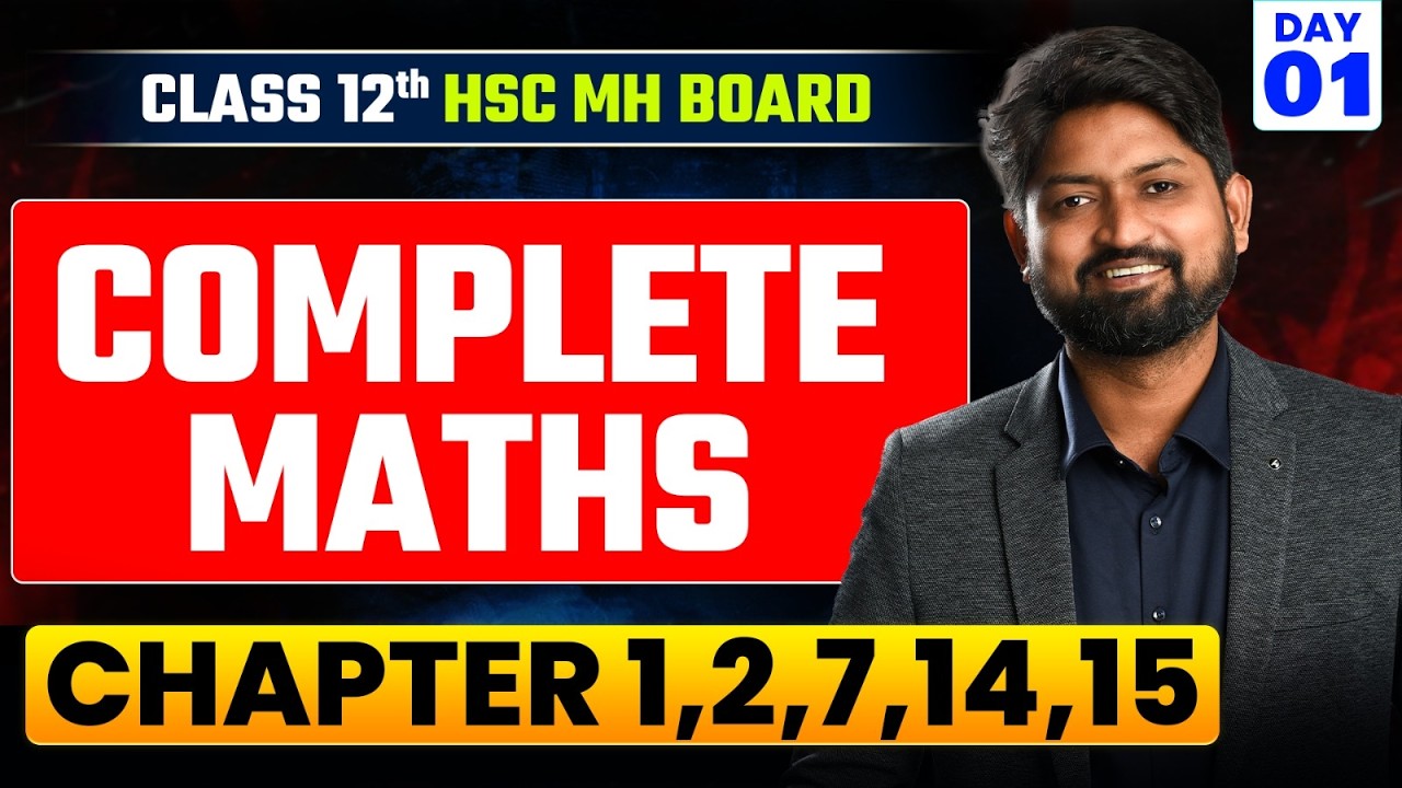 12th HSC Maths | Complete Syllabus MahaRevision in One Shot Live  | Ankush Sir #hscboard2026