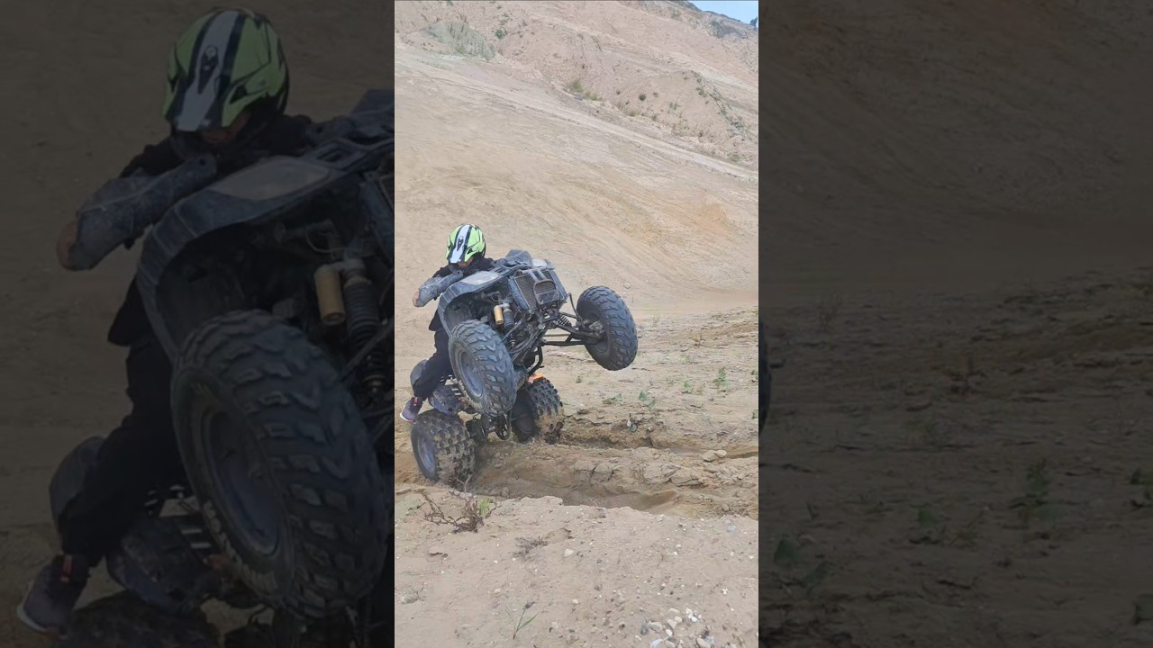 No i nie utrzymał się 😅 #atv #quad #quads #wypadek #podjazdy