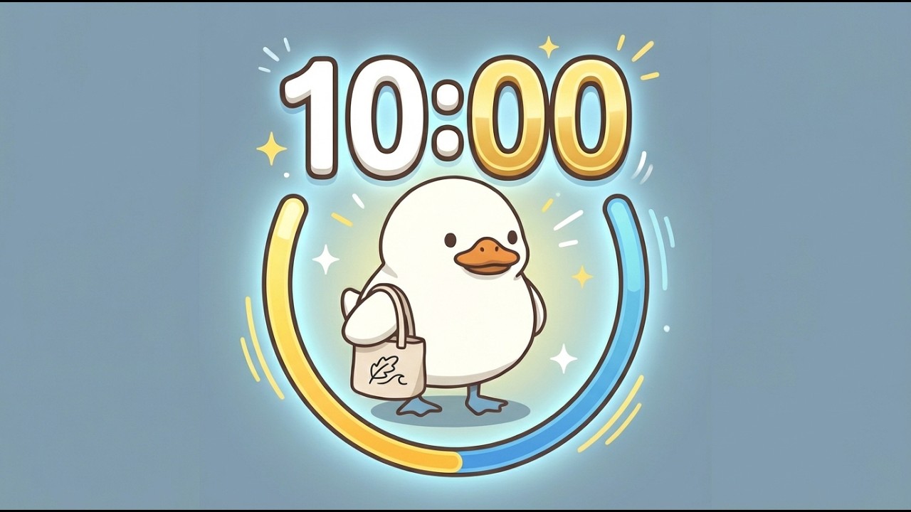 10 Minute Timer 🦆 Study Timer for Classroom Focus with Lofi Background