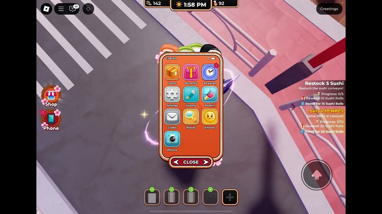 Buying the certified hibachi chef gamepass in kohaú hibachi ￼restaurant! #gamepass