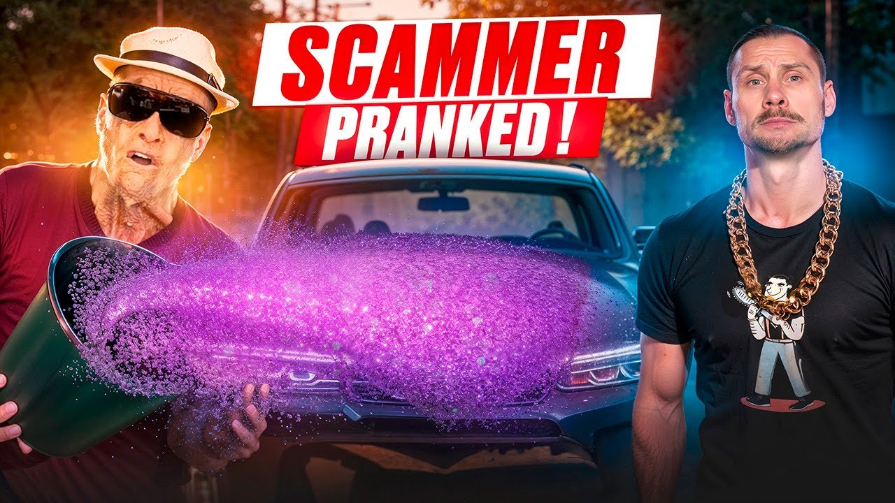 PRANKS DESTROY SCAMMER'S LUXURY CAR (GLITTER PAYBACK)