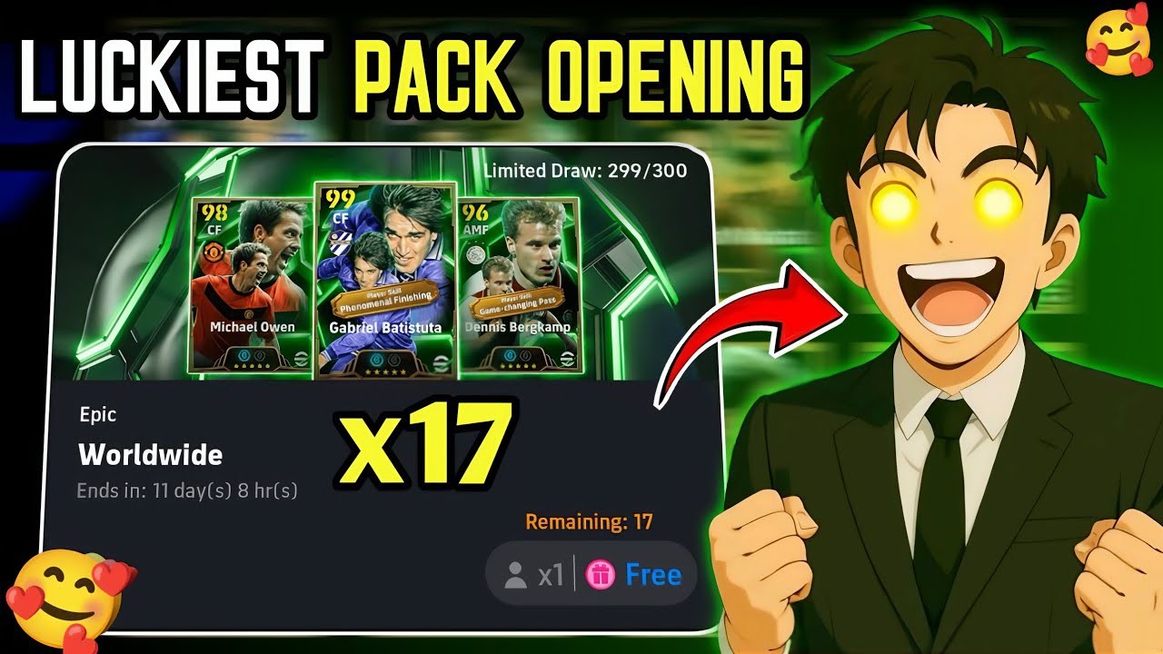 Самый удачный набор открытий — eFootball Epic Worldwide Pack — можно ли получить Epic за 17 беспл...