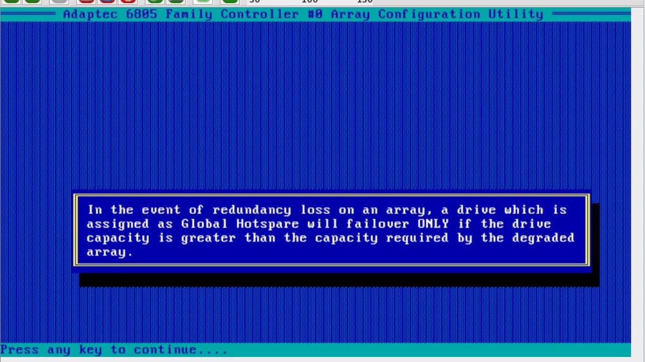 Adaptec 6805 Raid Bios