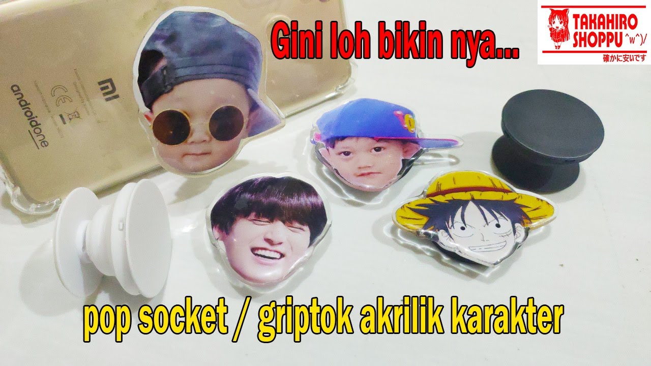 Tutorial Membuat Popsocket / Griptok Akrilik Resin Custom